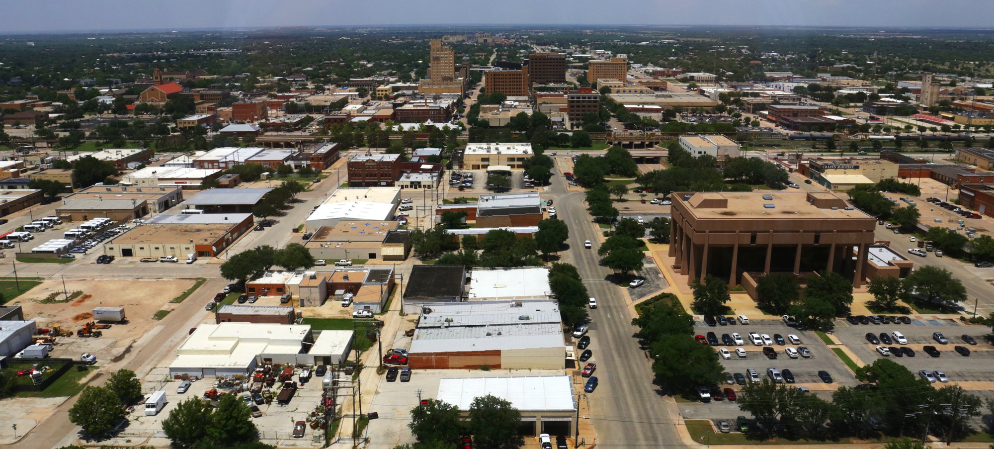 Downtown Abilene, Texas, seen from above.