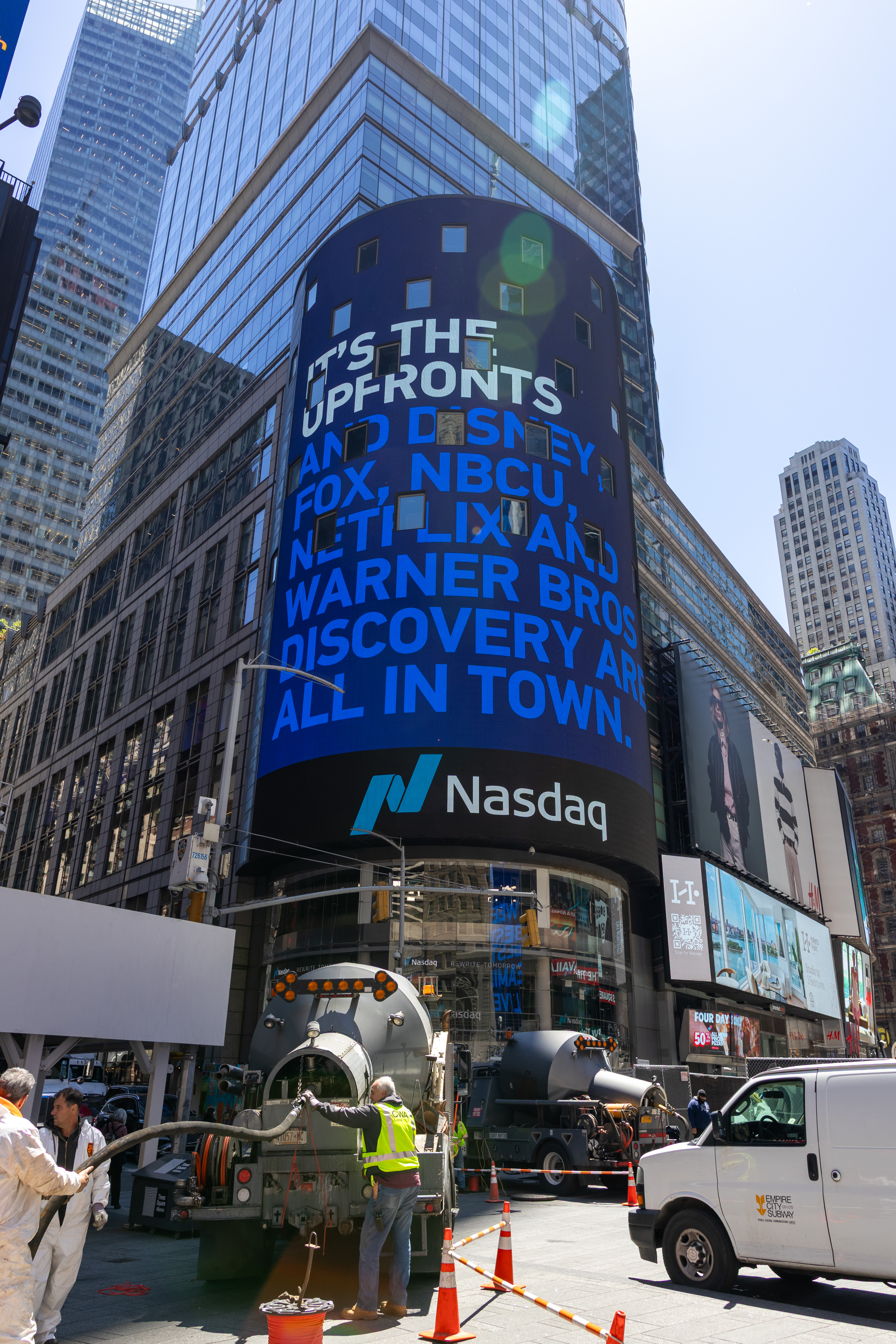 The Nasdaq tower in Times Square.